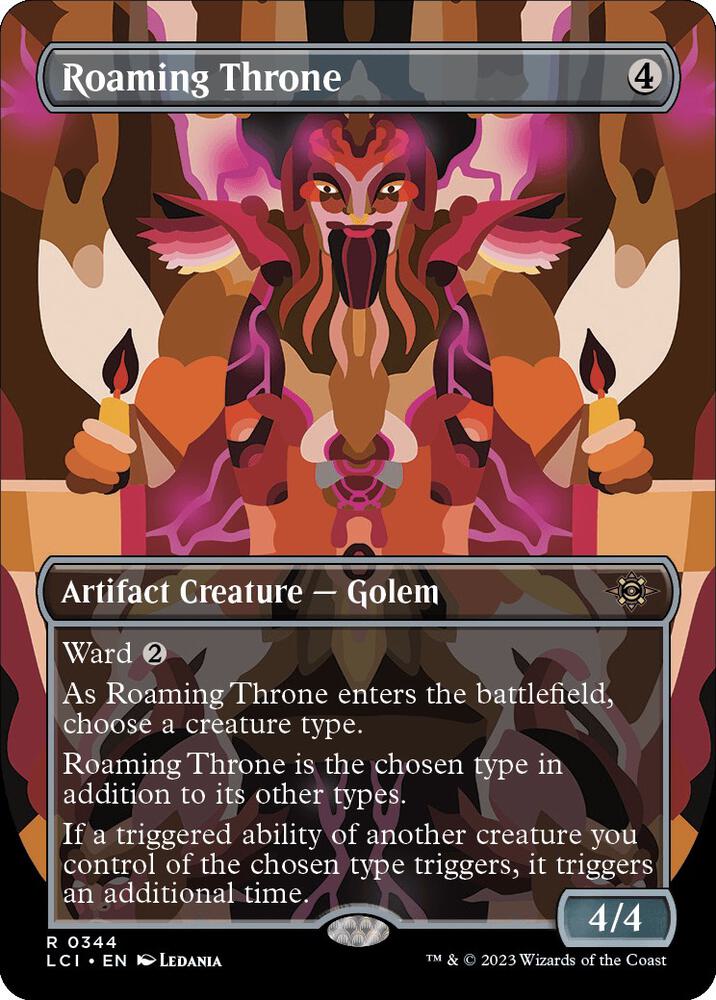 MTG The Lost Caverns of Ixalan 344 Roaming Throne (Borderless) R NM