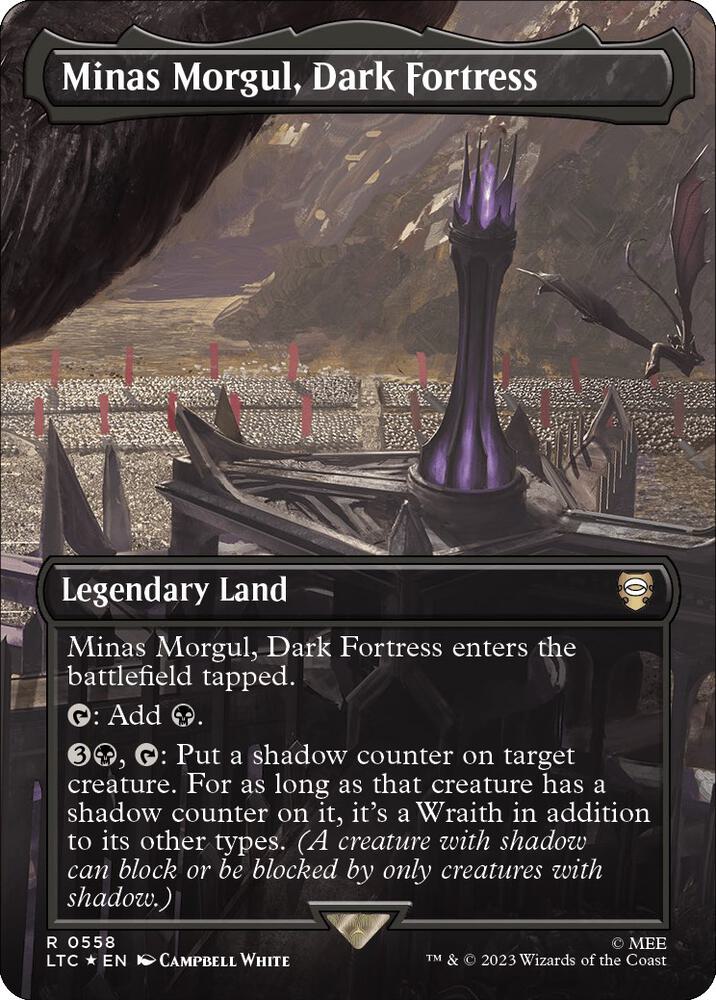 MTG The Lord of the Rings 558 Minas Morgul, Dark Fortress (Surge Foil) R NM Foil