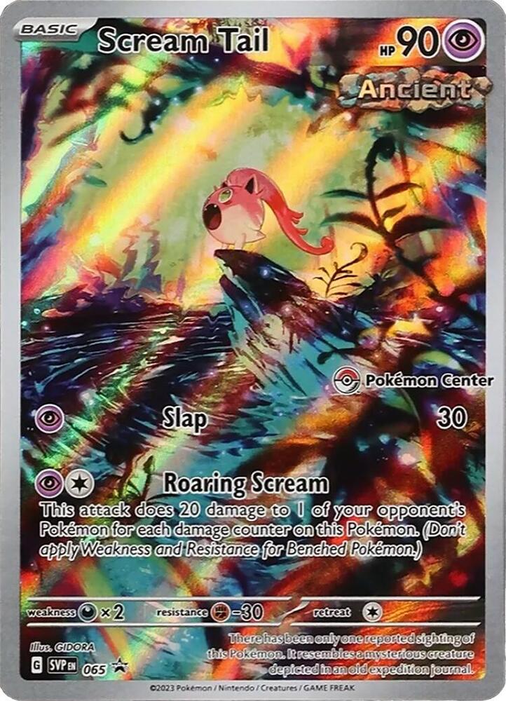 2023 Pokemon SV: Scarlet & Violet Promo Cards Scream Tail - 065 Pokemon Center