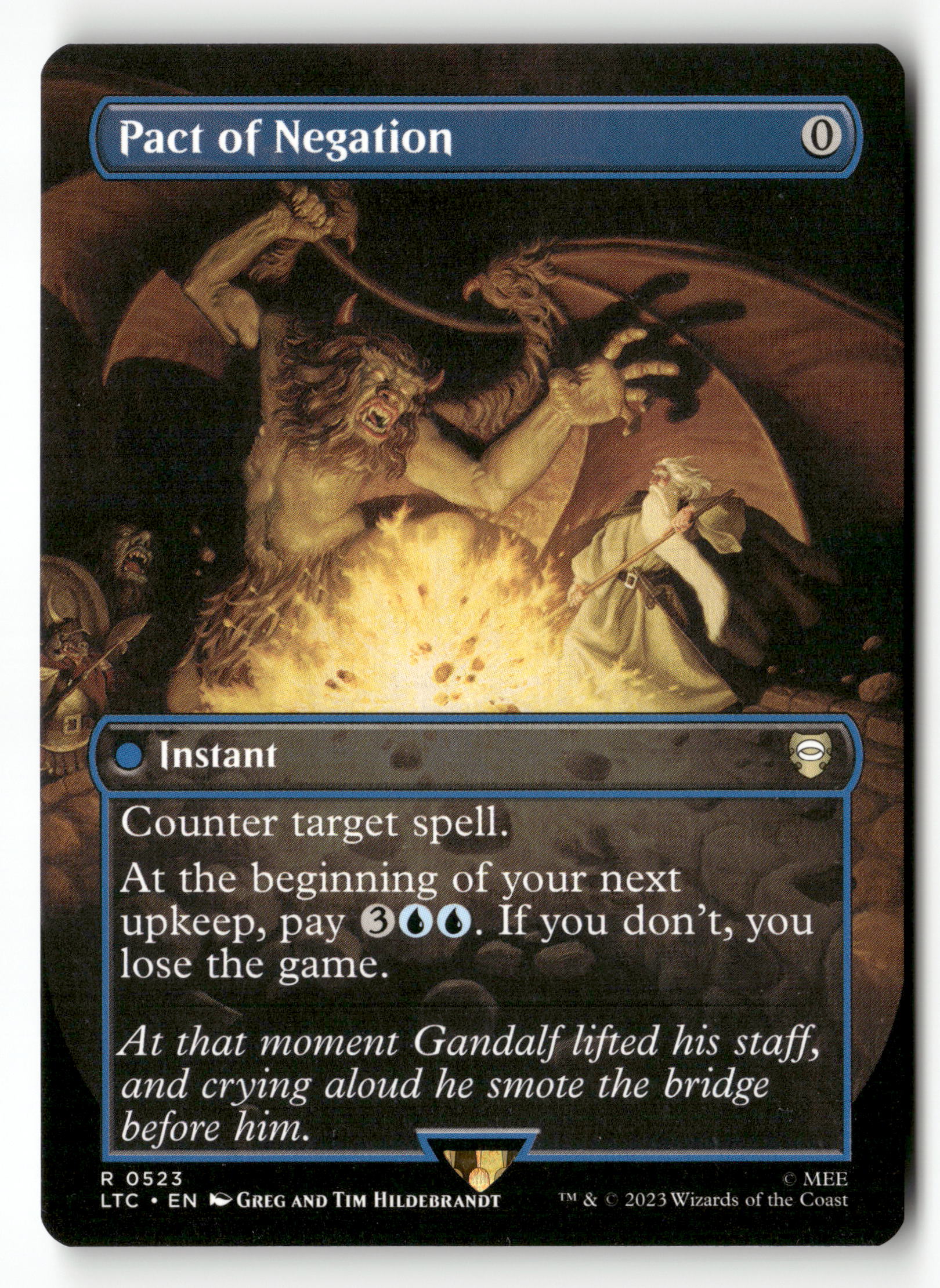 MTG: The Lord of the Rings: 523 Pact of Negation (Borderless) R NM