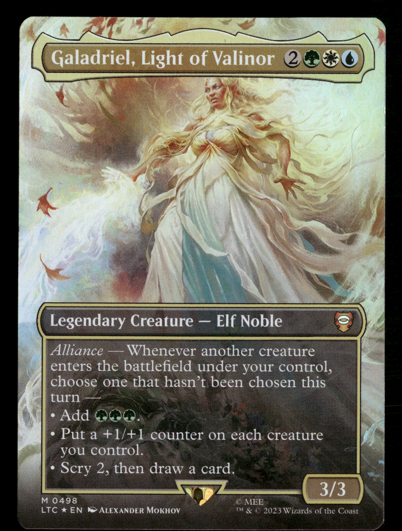 MTG The Lord of the Rings: #498 Galadriel, Light of Valinor (Borderles MTG The Lord of the Rings: #498 Galadriel, Light of Valinor (Borderles