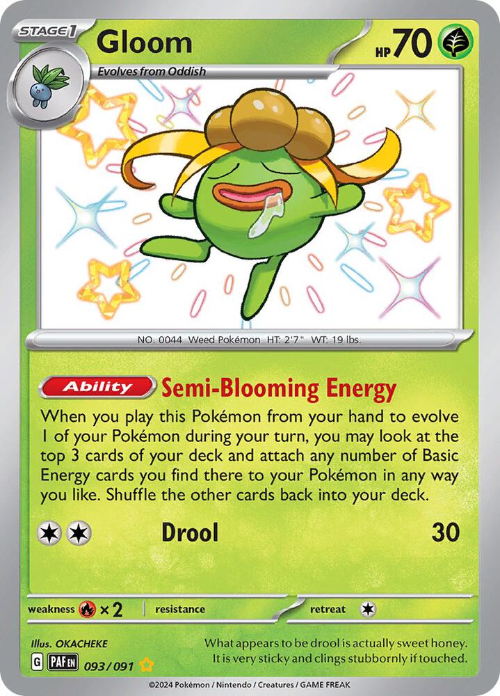 2024 Pokemon SV: Paldean Fates 093/091 Gloom Shiny Rare