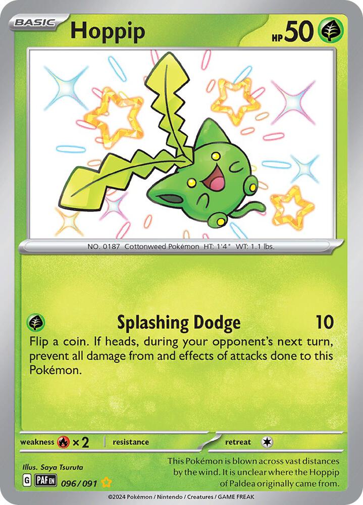 2024 Pokemon SV: Paldean Fates 096/091 Hoppip Shiny Rare