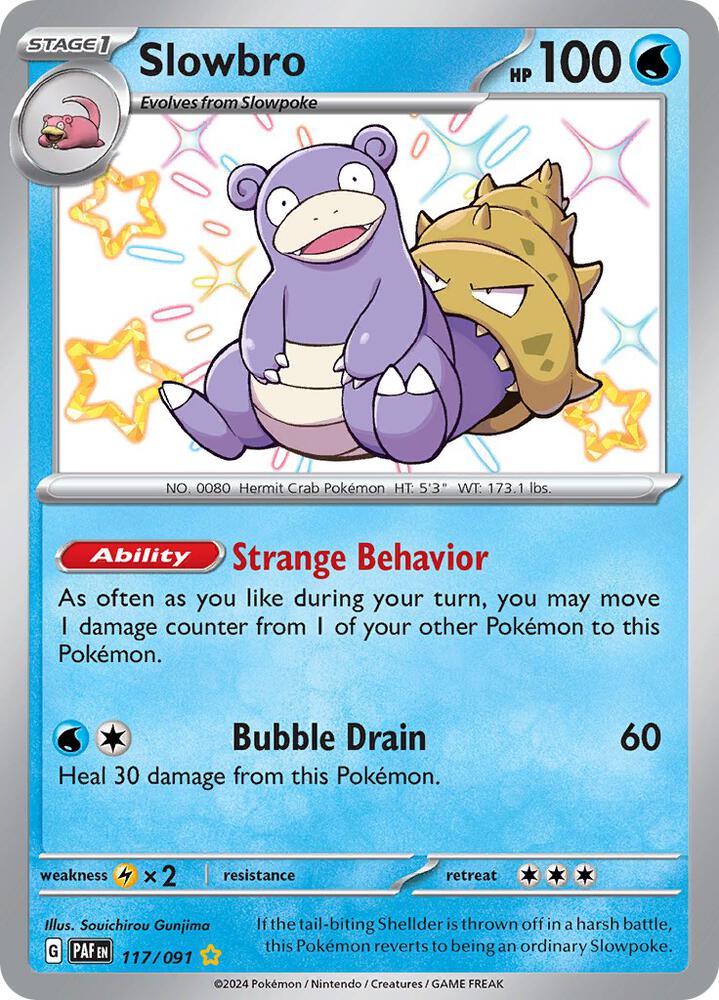 2024 Pokemon SV: Paldean Fates 117/091 Slowbro Shiny Rare
