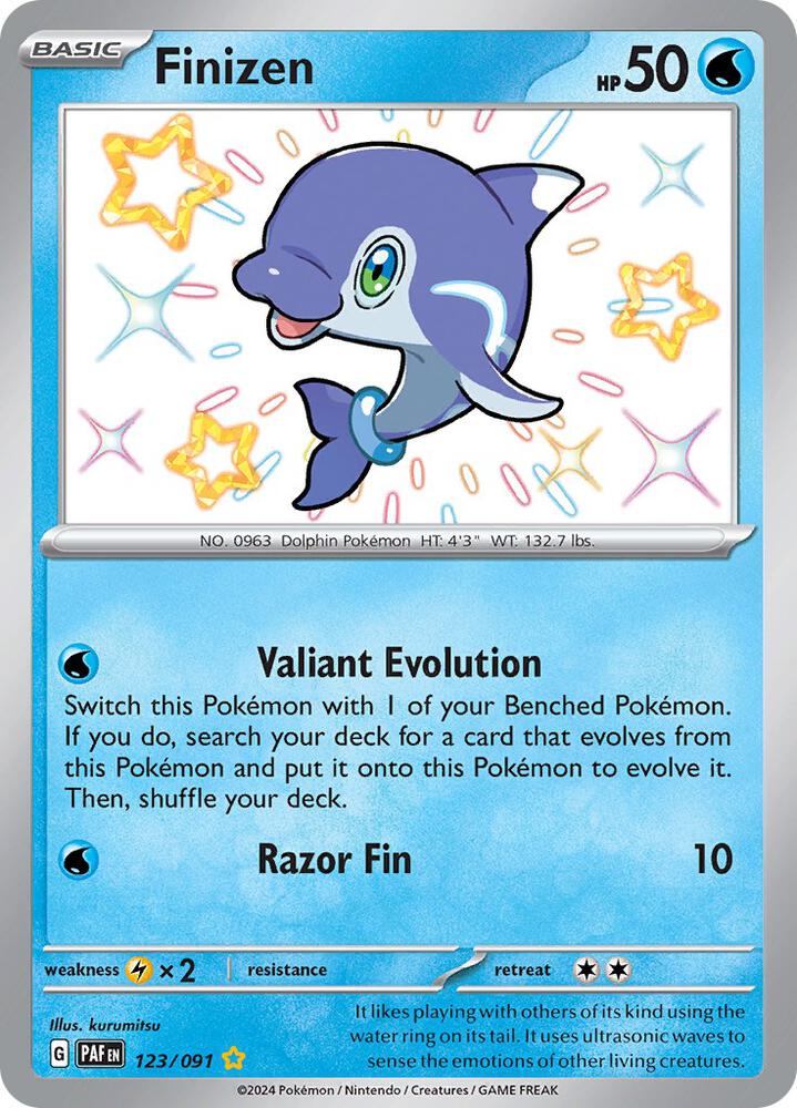 2024 Pokemon SV: Paldean Fates 123/091 Finizen Shiny Rare