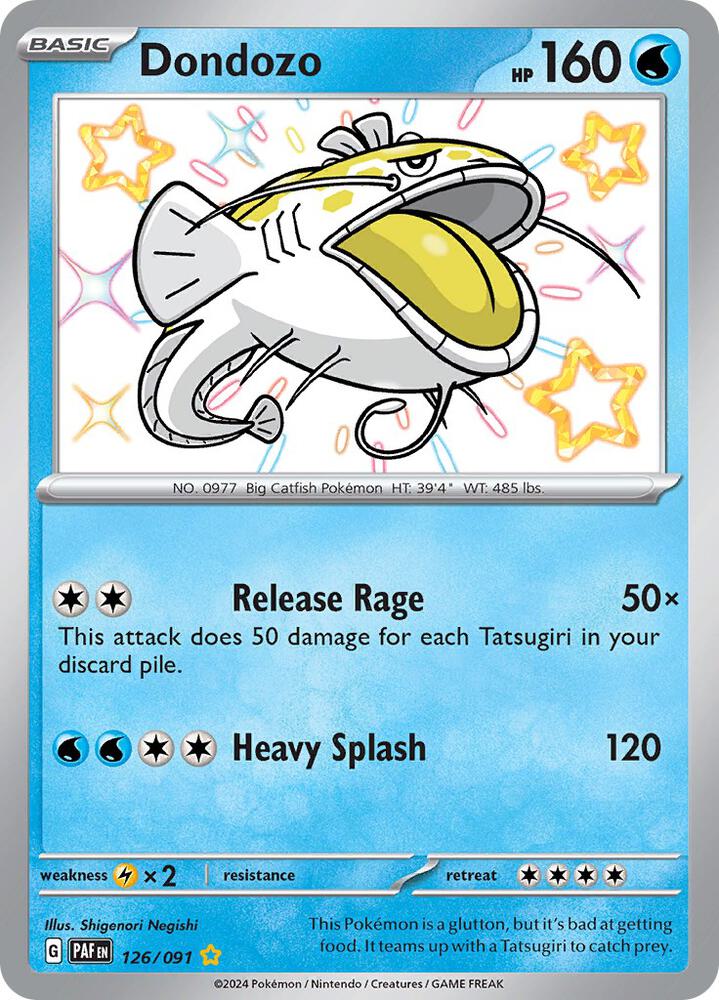 2024 Pokemon SV: Paldean Fates 126/091 Dondozo Shiny Rare