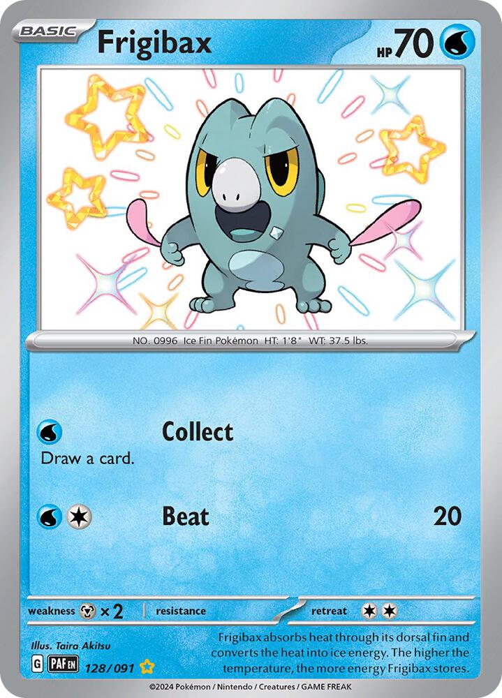 2024 Pokemon SV: Paldean Fates 128/091 Frigibax - 128/091 Shiny Rare