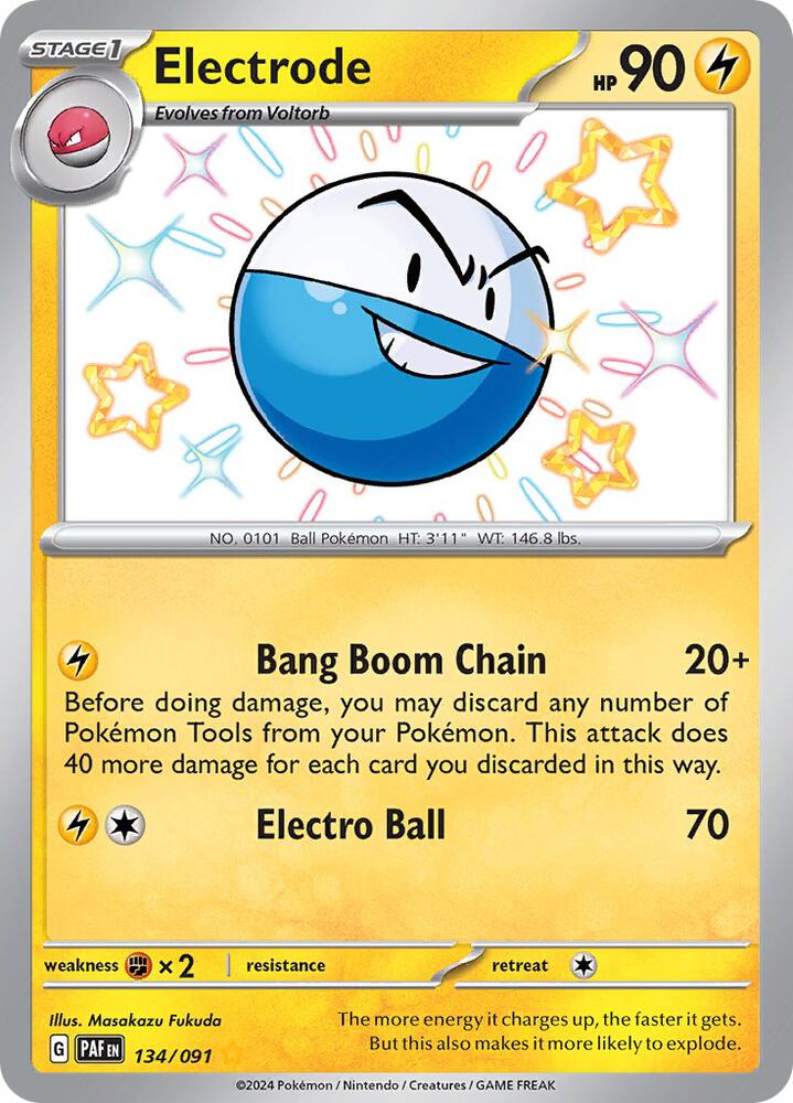 2024 Pokemon SV: Paldean Fates 134/091 Electrode Shiny Rare