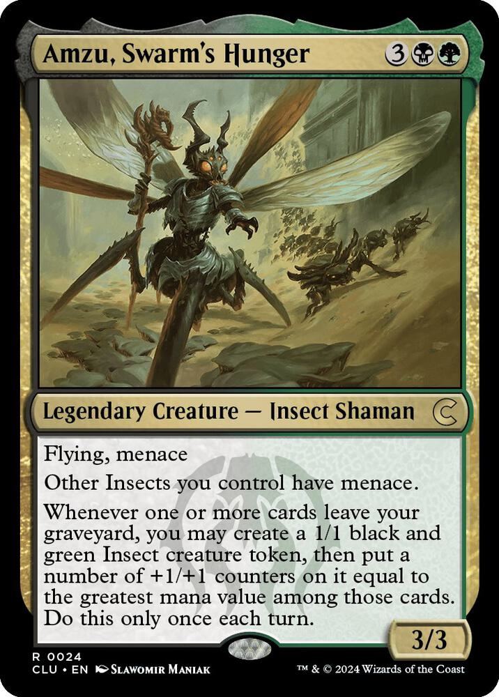 MTG Ravnica: Clue Edition 24 Amzu, Swarm's Hunger R NM