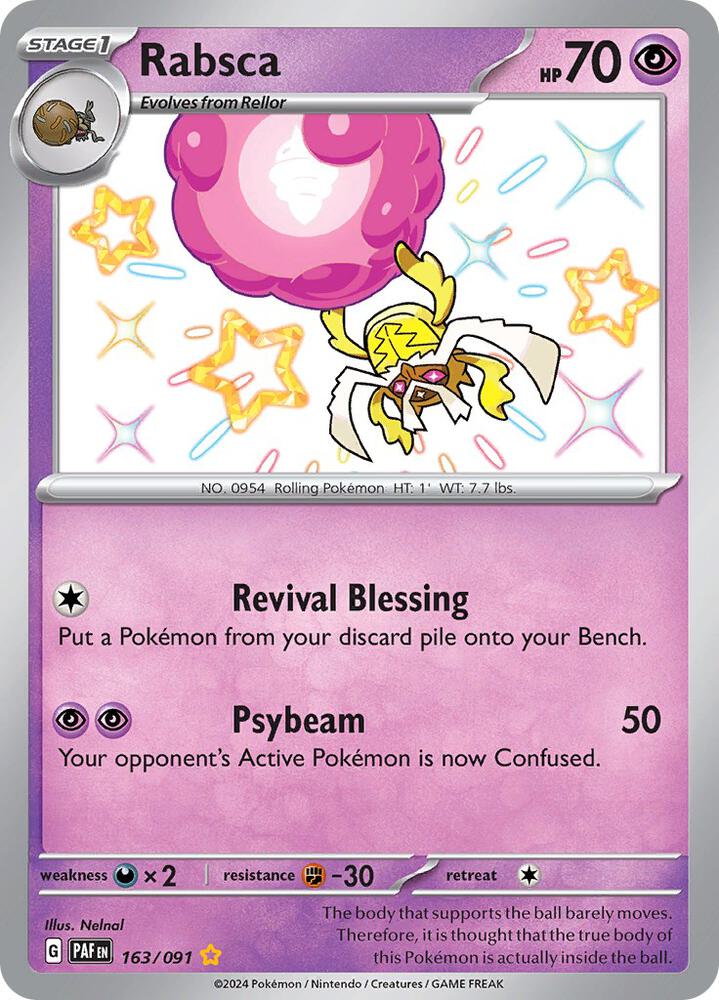 2024 Pokemon SV: Paldean Fates 163/091 Rabsca Shiny Rare