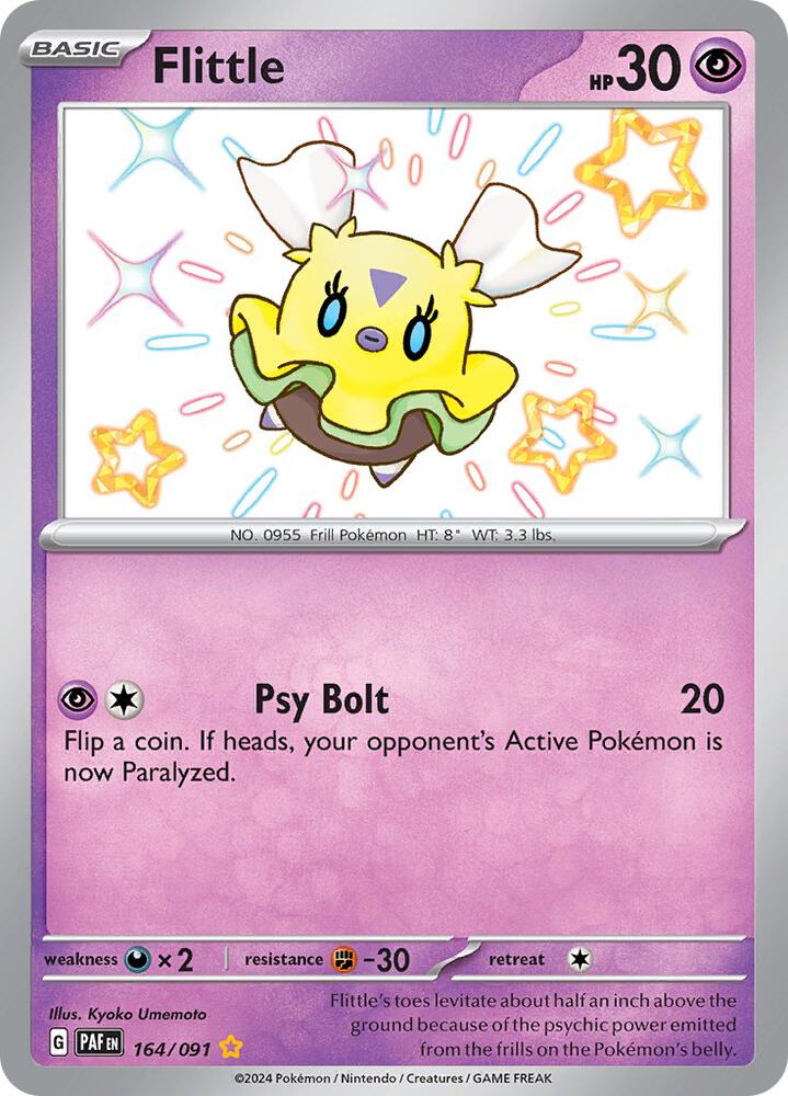 2024 Pokemon SV: Paldean Fates 164/091 Flittle - 164/091 Shiny Rare