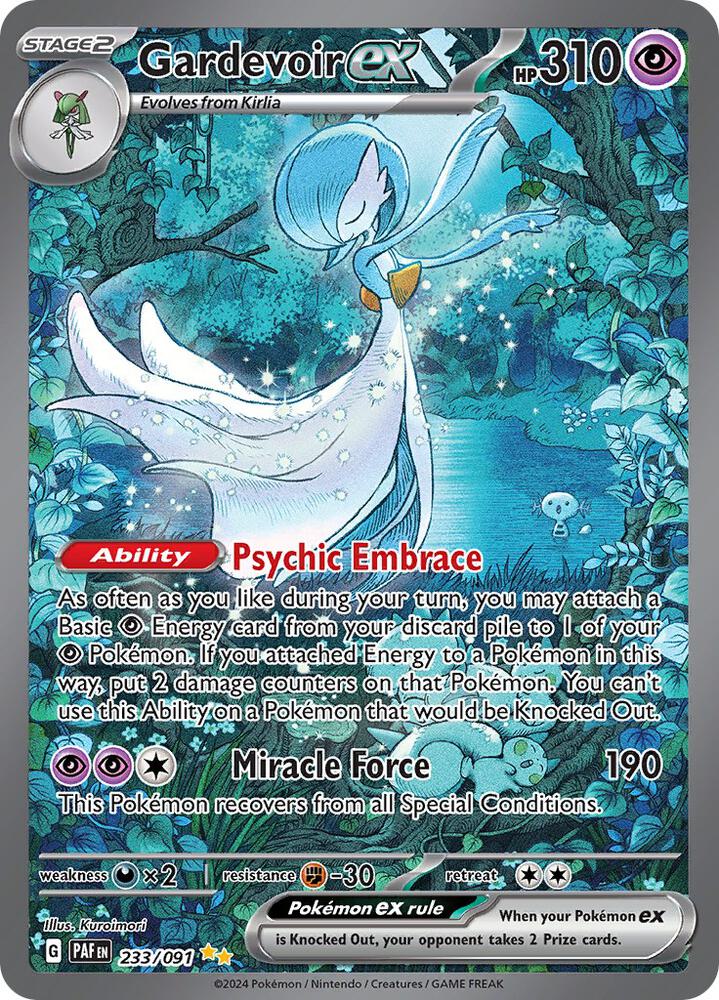 2024 Pokemon SV: Paldean Fates Gardevoir ex - 233/091 Special Illustration Rare