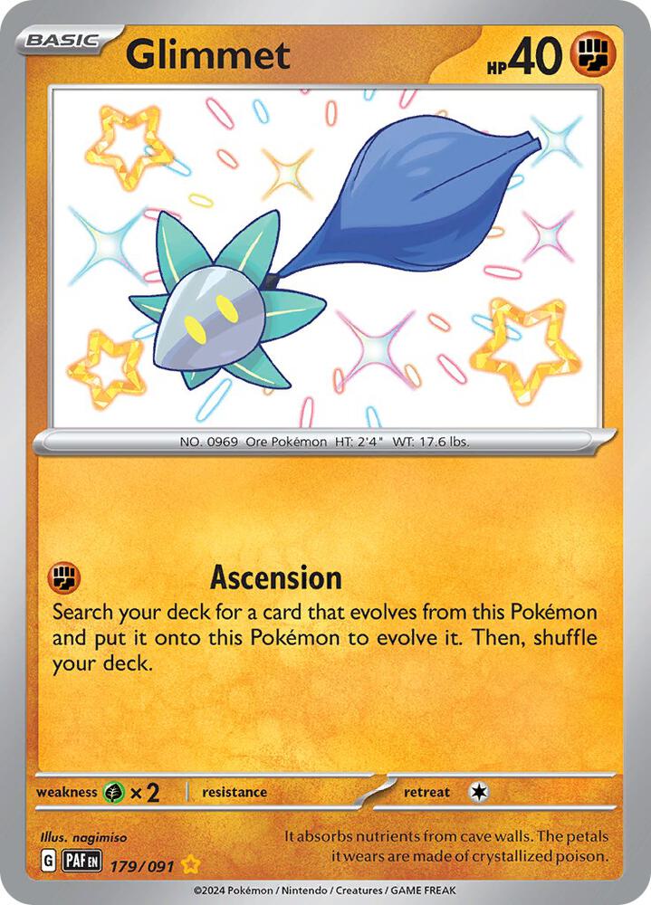 2024 Pokemon SV: Paldean Fates 179/091 Glimmet Shiny Rare