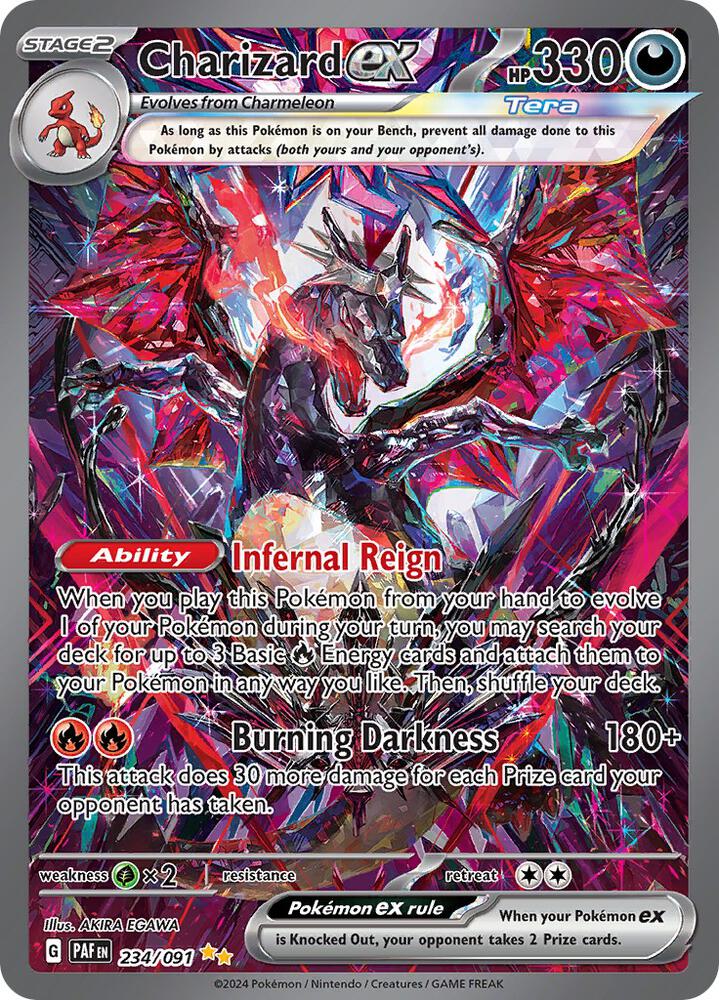 2024 Pokemon SV: Paldean Fates 234/091 Charizard ex - 234/091 Special Illustration Rare