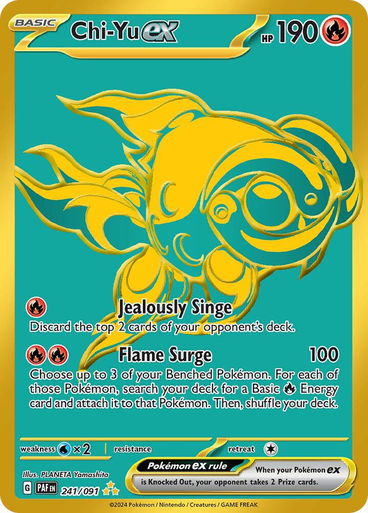 2024 Pokemon SV: Paldean Fates 241/091 Chi-Yu ex Hyper Rare
