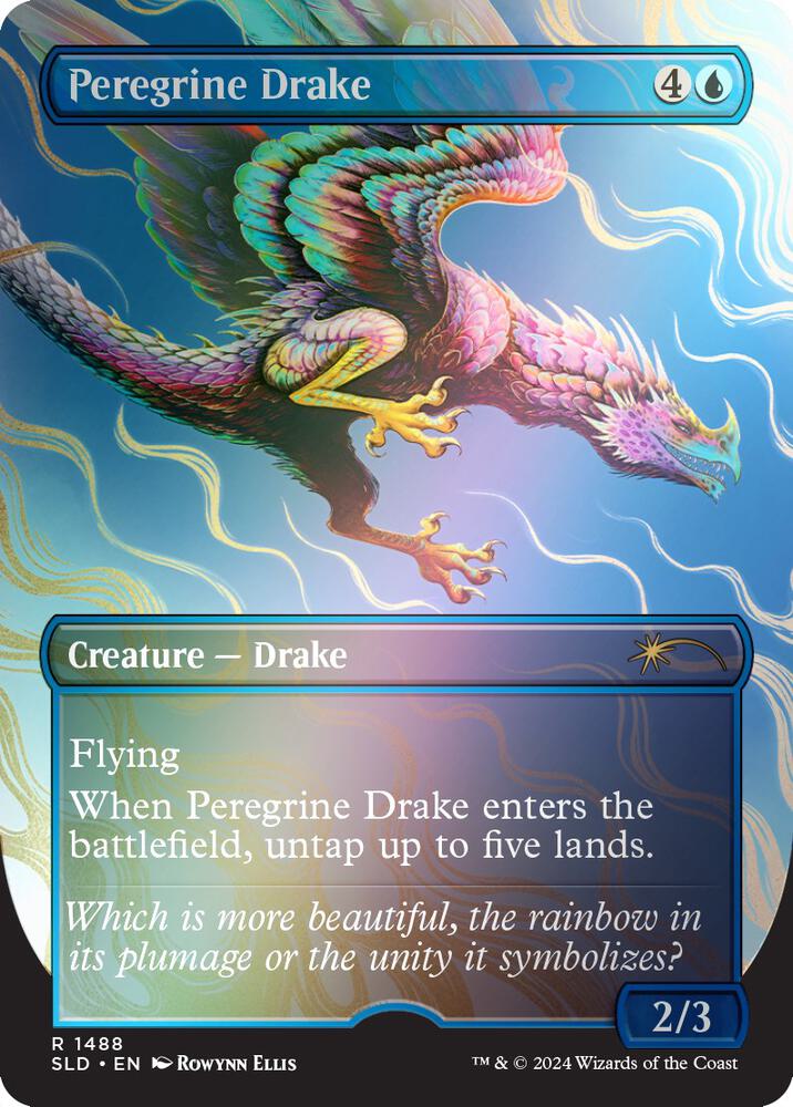 MTG Secret Lair Drop Series 1488 Peregrine Drake (Rainbow Foil) R NM Foil