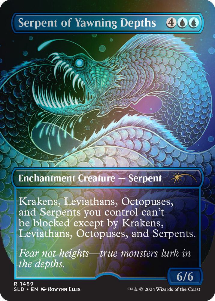 MTG Secret Lair Drop Series 1489 Serpent of Yawning Depths (Rainbow Foil) R NM Foil