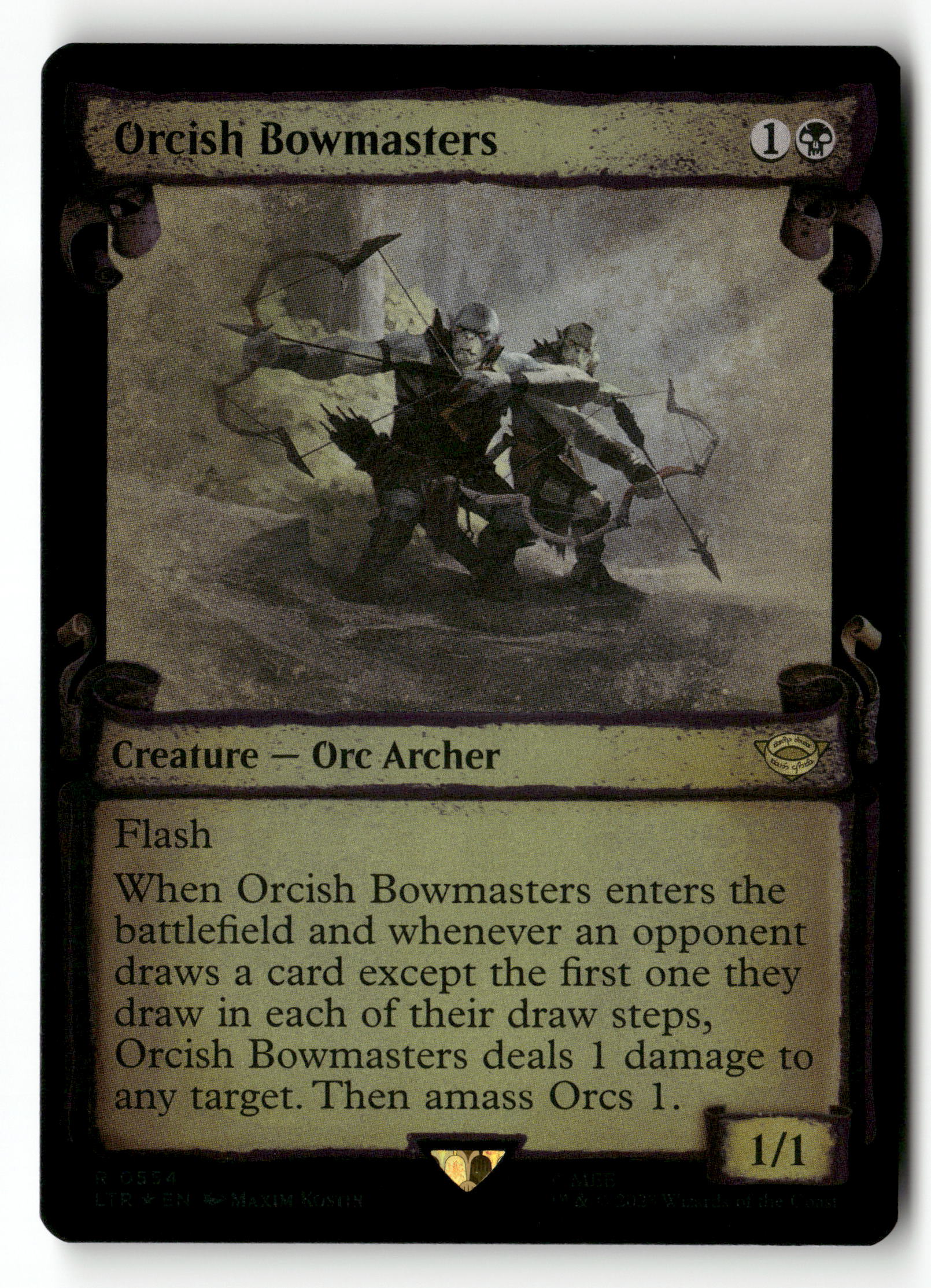 MTG: The Lord of the Rings: 554 Orcish Bowmasters (Showcase Scrolls) R NM Foil