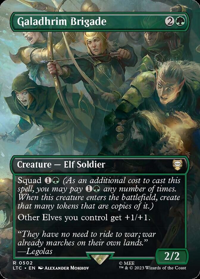 Galadhrim Brigade 502/347 (Commander: The Lord of the Rings: Tales of Middle-earth)  - Borderless Foil