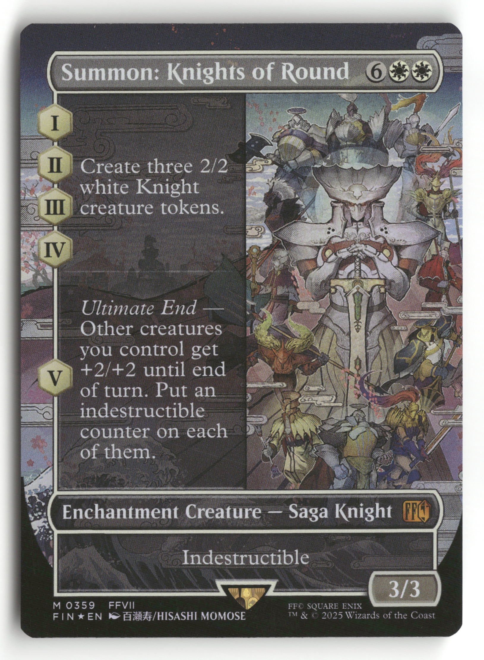 Magic The Gathering FINAL FANTASY 359 Summon: Knights of Round (Borderless) Foil