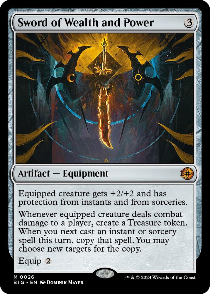 MTG Outlaws of Thunder Junction 26 Sword of Wealth and Power M NM Foil