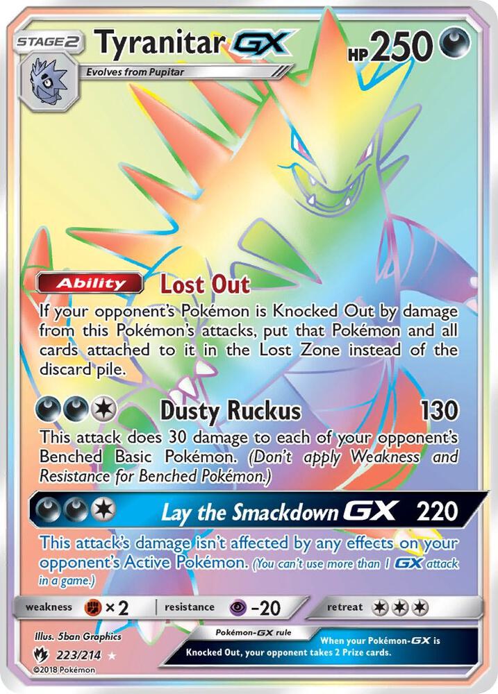 Tyranitar GX 223/214 (SM - Lost Thunder)  - Holofoil