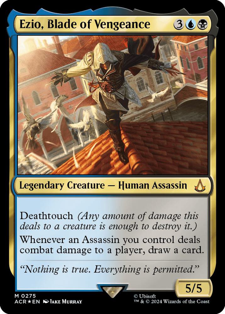 MTG Universes Beyond: Assassin's Creed 275 Ezio, Blade of Vengeance M NM Foil