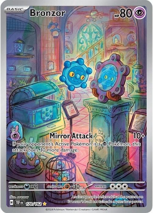 2024 Pokemon SV05: Temporal Forces Bronzor - 170/162 Illustration Rare