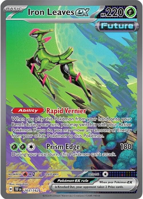 2024 Pokemon SV05: Temporal Forces Iron Leaves ex - 203/162 SIR