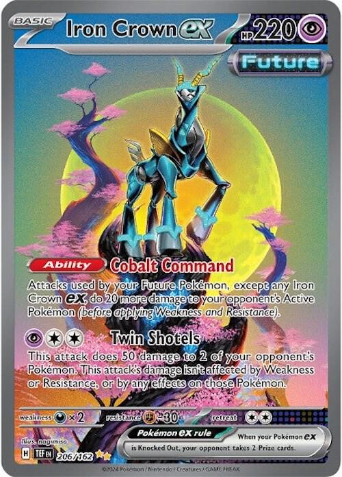 2024 Pokemon SV05: Temporal Forces Iron Crown ex - 206/162 SIR