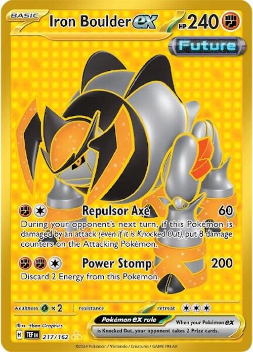 2024 Pokemon SV05: Temporal Forces Iron Boulder ex - 217/162 Hyper Rare