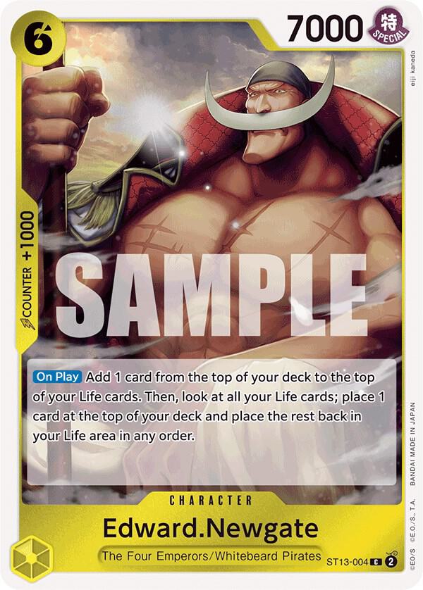 one piece tcg the three brothers starter deck One Piece TCG ST13-004 Edward.Newgate 3 Brothers Starter Deck