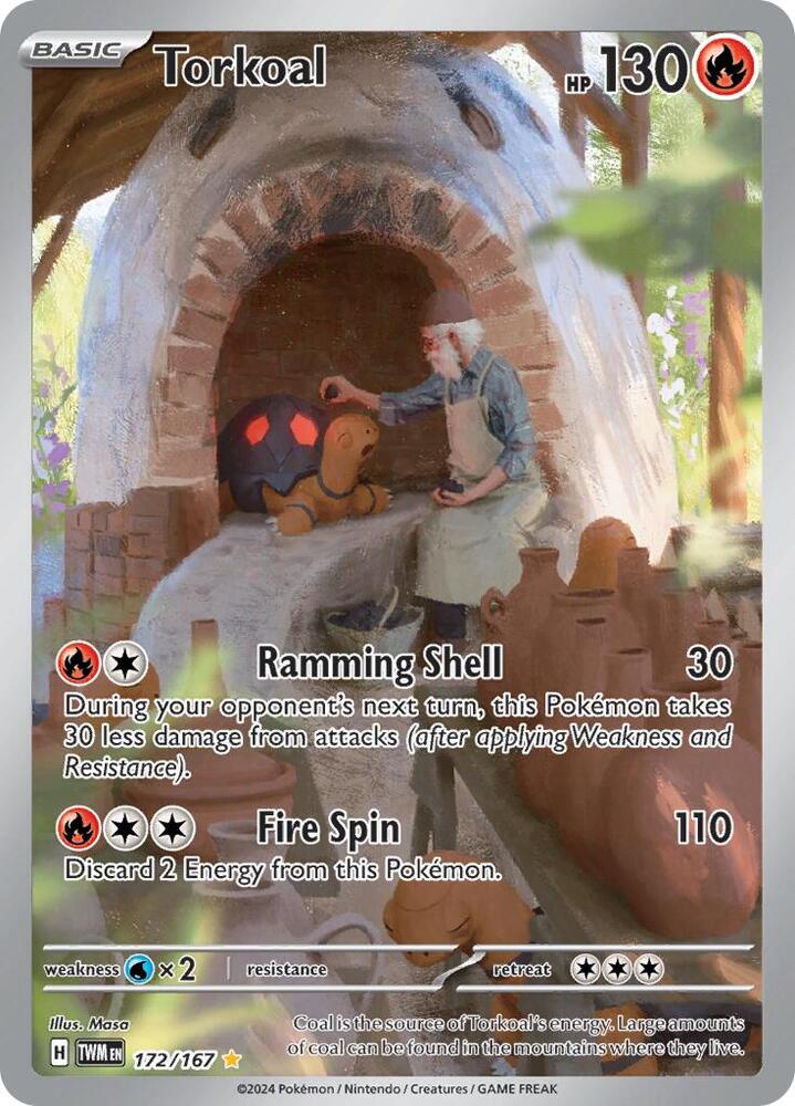 2024 Pokemon SV06: Twilight Masquerade Torkoal - 172/167 Illustration Rare