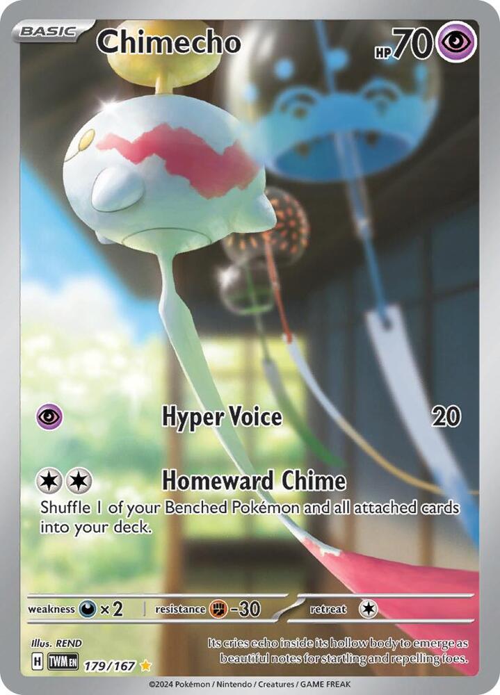 2024 Pokemon SV06: Twilight Masquerade Chimecho - 179/167 Illustration Rare