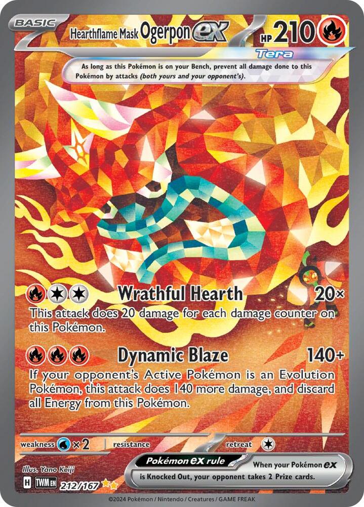 2024 Pokemon SV06: Twilight Masquerade Hearthflame Mask Ogerpon ex - 212/167 SIR