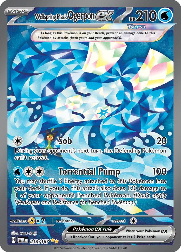 2024 Pokemon SV06: Twilight Masquerade Wellspring Mask Ogerpon ex - 213/167 SIR