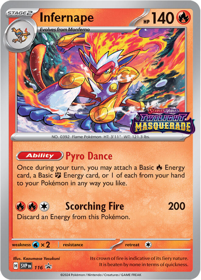 2023 Pokemon SV: Scarlet & Violet Promo Cards Infernape - 116 Promo