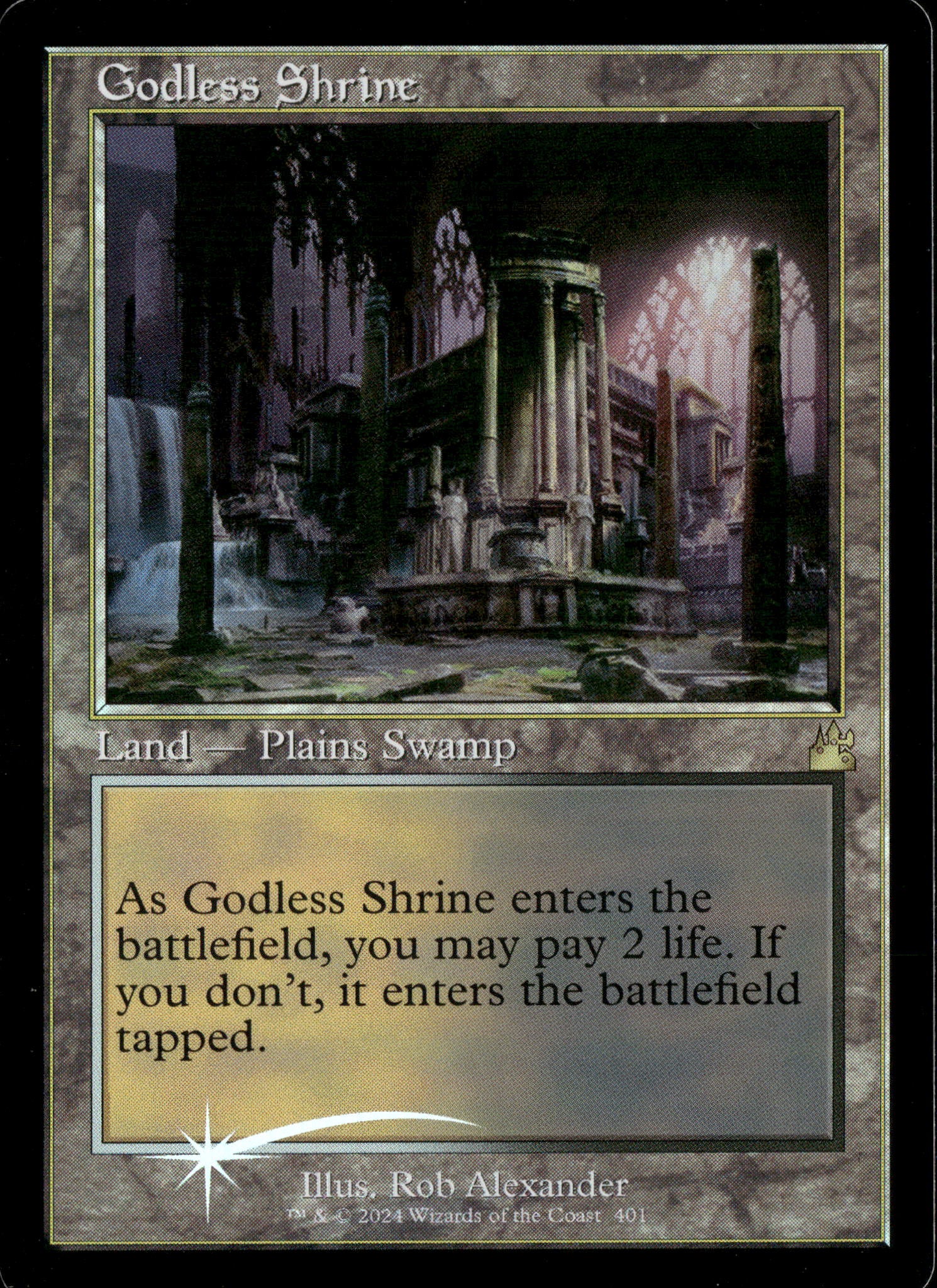 Magic The Gathering Ravnica Remastered 401 Godless Shrine (Retro Frame) R NM
