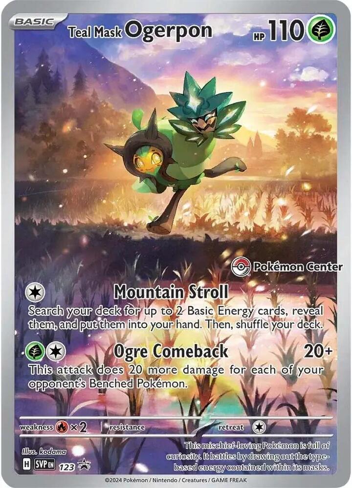 2023 Pokemon SV: Scarlet & Violet Promo Cards Ogerpon - 123 Pokemon Center