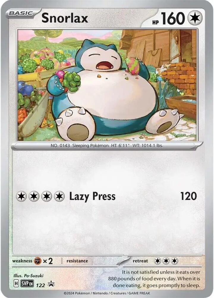2023 Pokemon SV: Scarlet & Violet Promo Cards Snorlax - 122 Promo