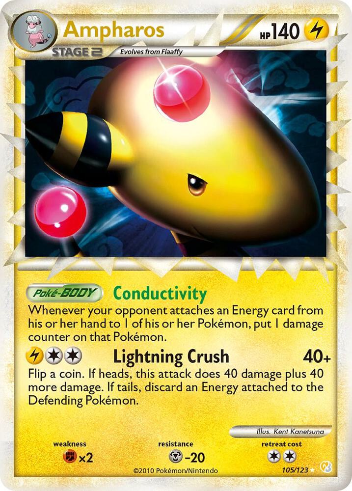 Ampharos Prime 105/123 (HeartGold SoulSilver)  - Holofoil