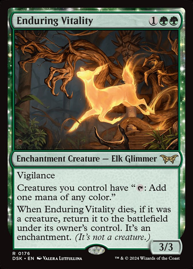 Enduring Vitality 176 (Duskmourn: House of Horror)  - Foil