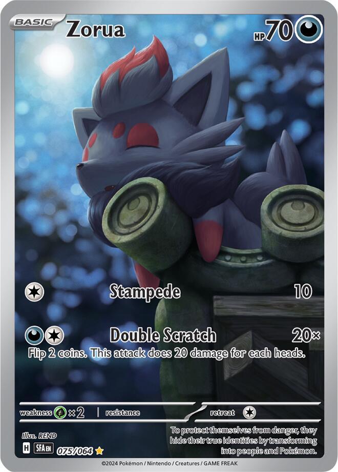 2024 Pokemon SV: Shrouded Fable Zorua - 075/064 Illustration Rare
