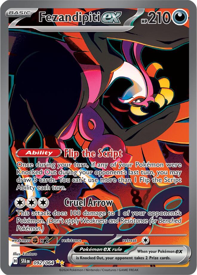 2024 Pokemon SV: Shrouded Fable Fezandipiti ex - 092/064 SIR