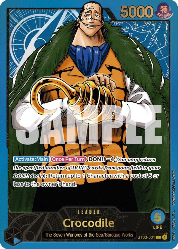 Crocodile (PCC Leader) ST03-001 (One Piece Promotion Cards)  - Foil