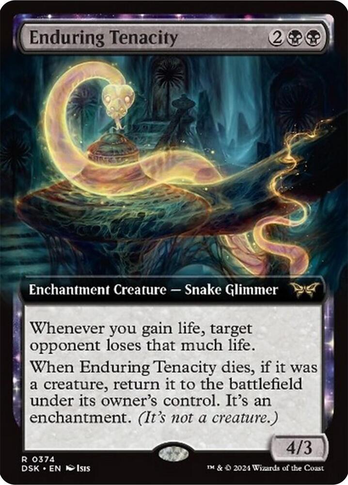MTG Duskmourn: House of Horror 374 Enduring Tenacity (Extended Art) R NM Foil