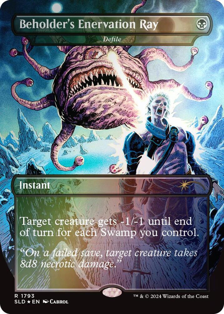 MTG Secret Lair 1793 Beholder's Enervation Ray Defile (Rainbow Foil) R NM 