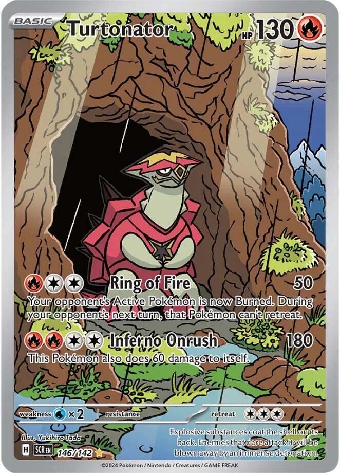 2024 Pokemon SV07: Stellar Crown Turtonator - 146/142 Illustration Rare