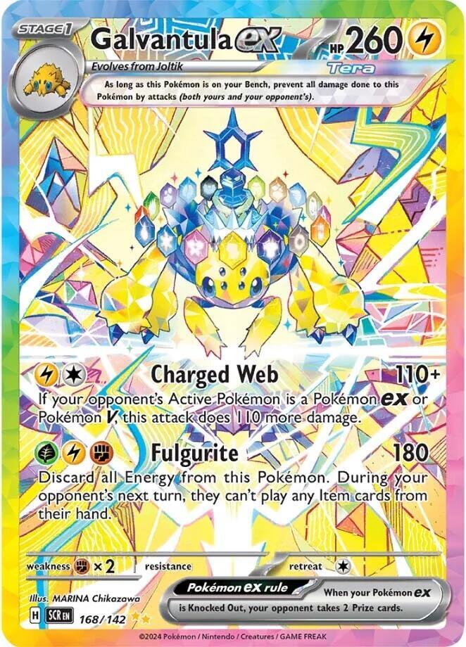 2024 Pokemon SV07: Stellar Crown Galvantula ex - 168/142 SIR