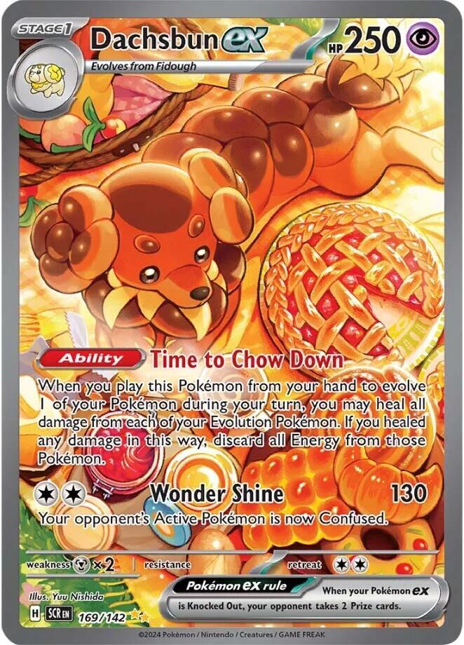 2024 Pokemon SV07: Stellar Crown Dachsbun ex - 169/142 Special Illustration Rare